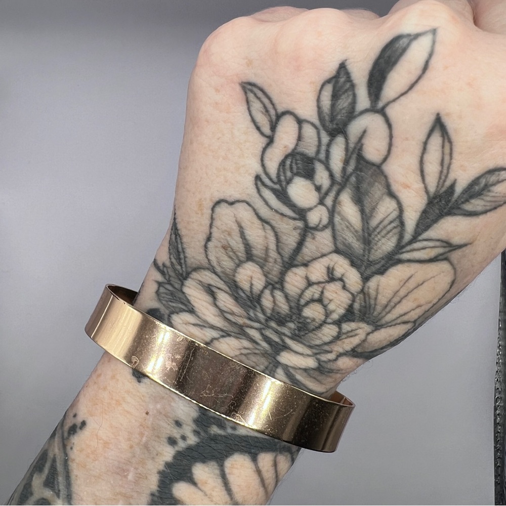 Plated gold adjustable cuff